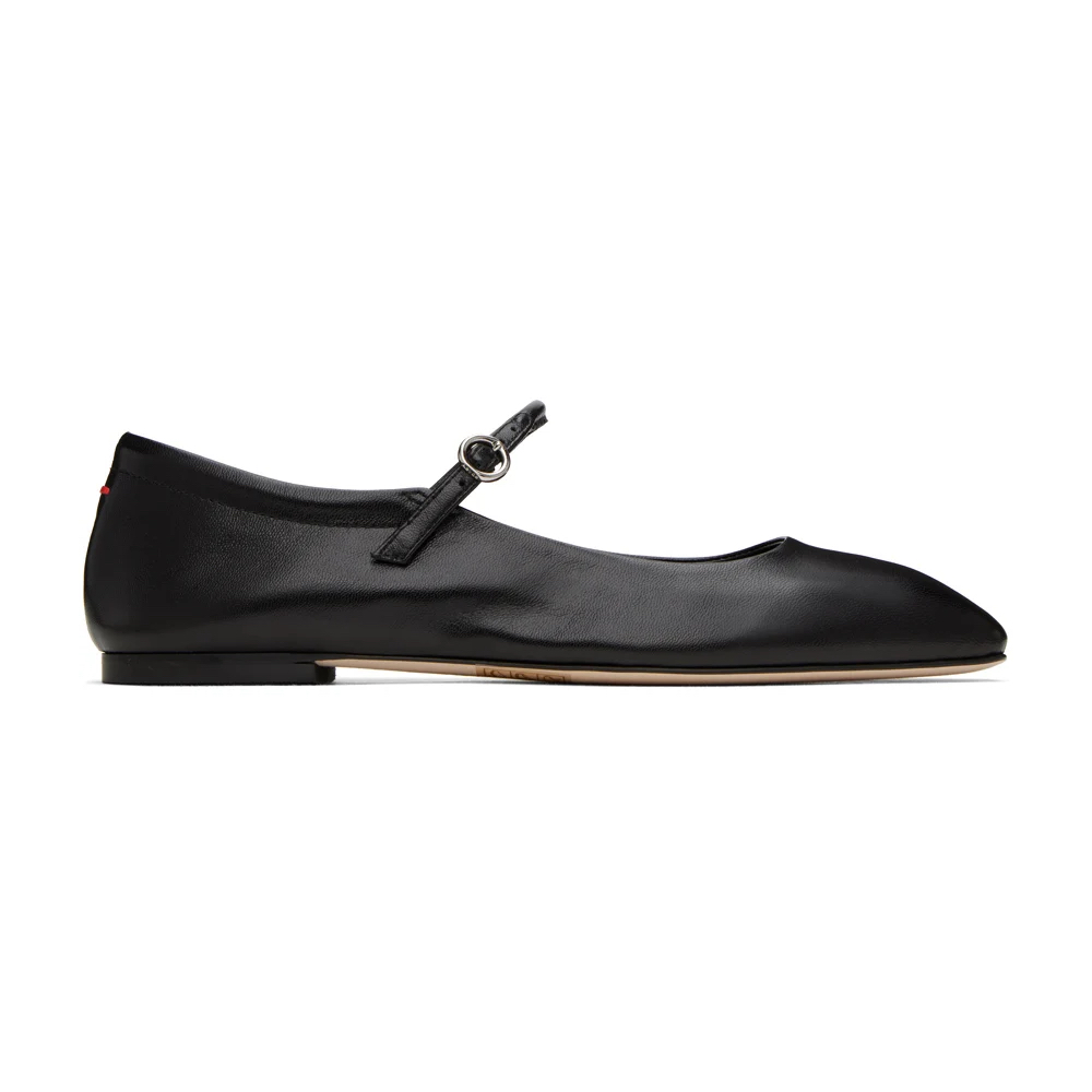 AEYDE Black Uma Ballerina Flats