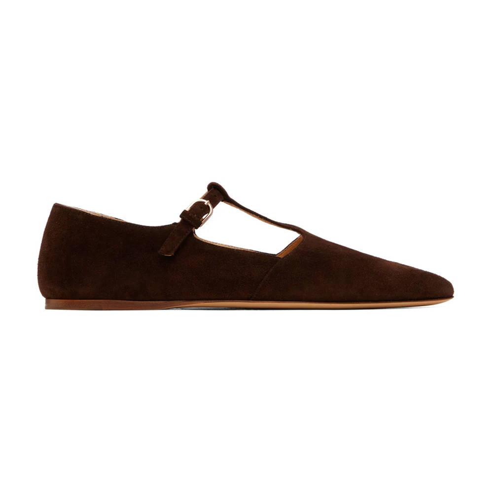 GABRIELA HEARST Brown Lola Ballerina Flats