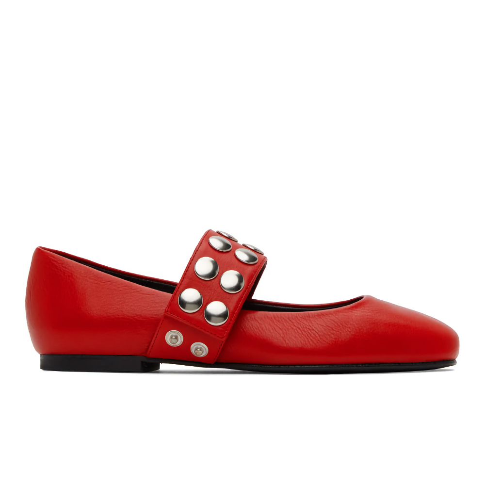 MOLLY GODDARD Red Carla Ballerina Flats